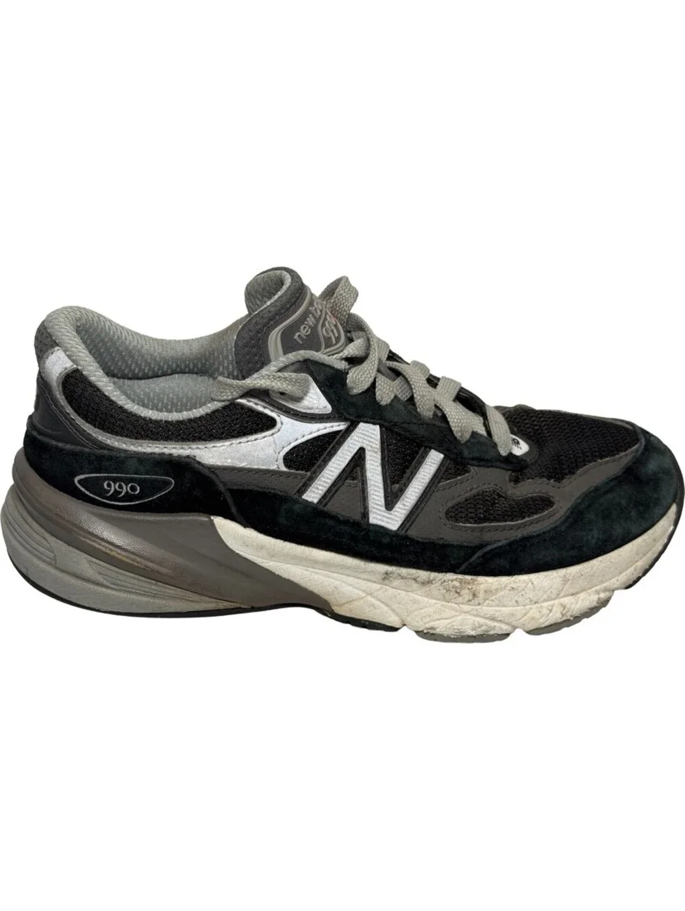 New Balance 990 V6 Black/Grey Kids Sneakers GC990BK6 Size 5Y / 6.5 Womens
